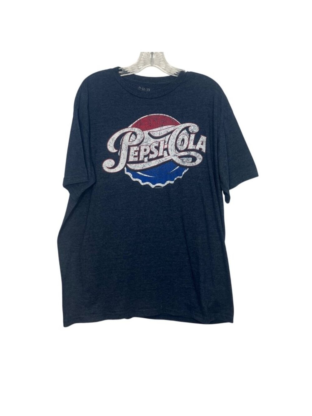 Tee Luv Vintage Style Pepsi Cola Tshirt Logo Graphic XL Blue Soft Heather